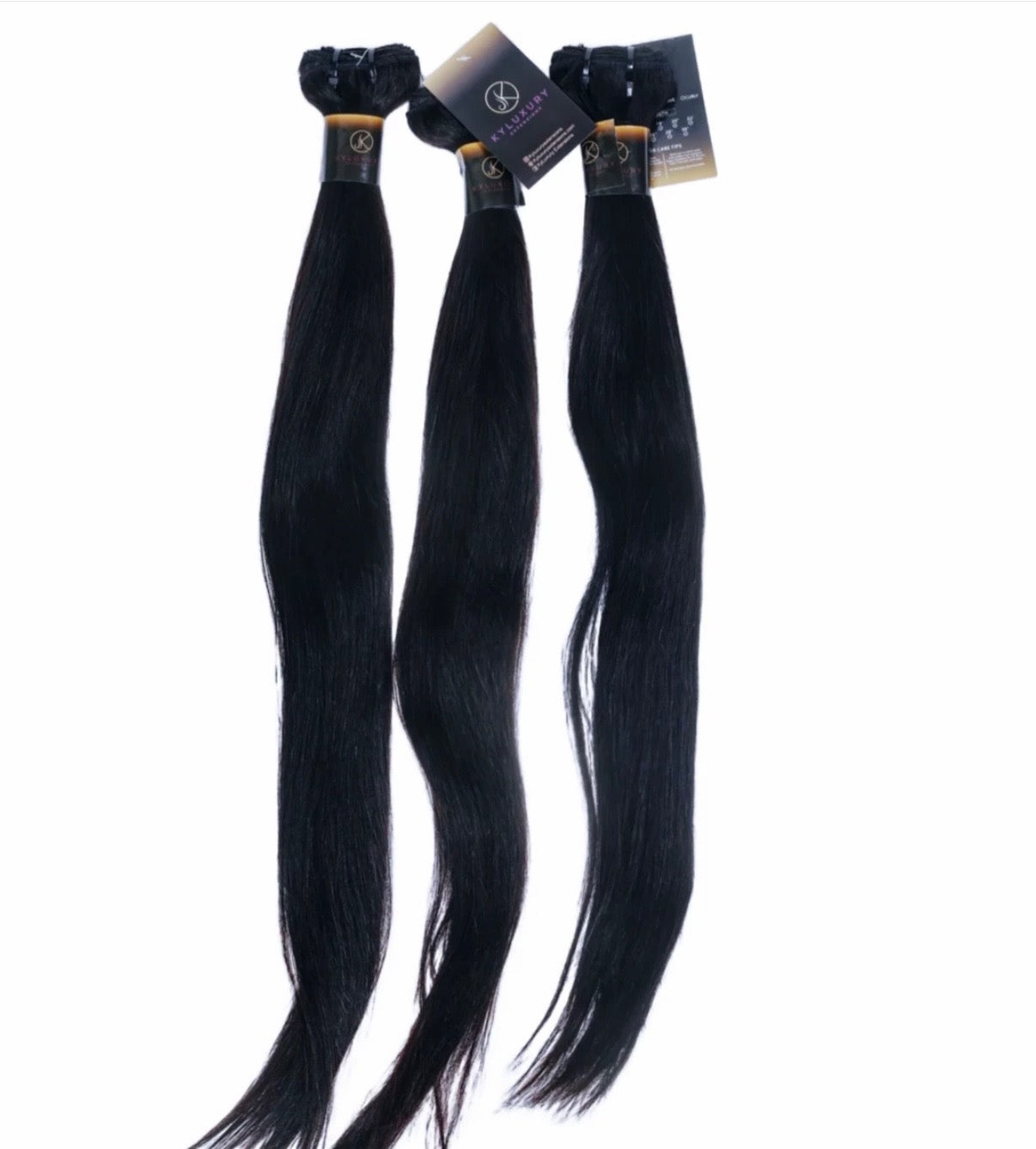 3 Kyluxury 13A Straight Raw Human Hair  Bundles